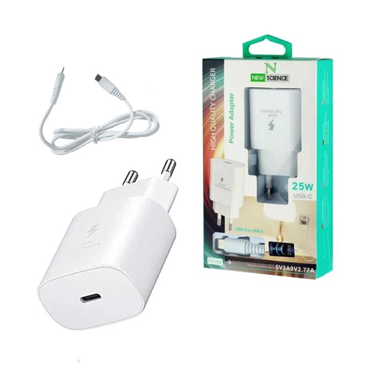 New Science Charger FC-102 with Type-C Cable 25W White